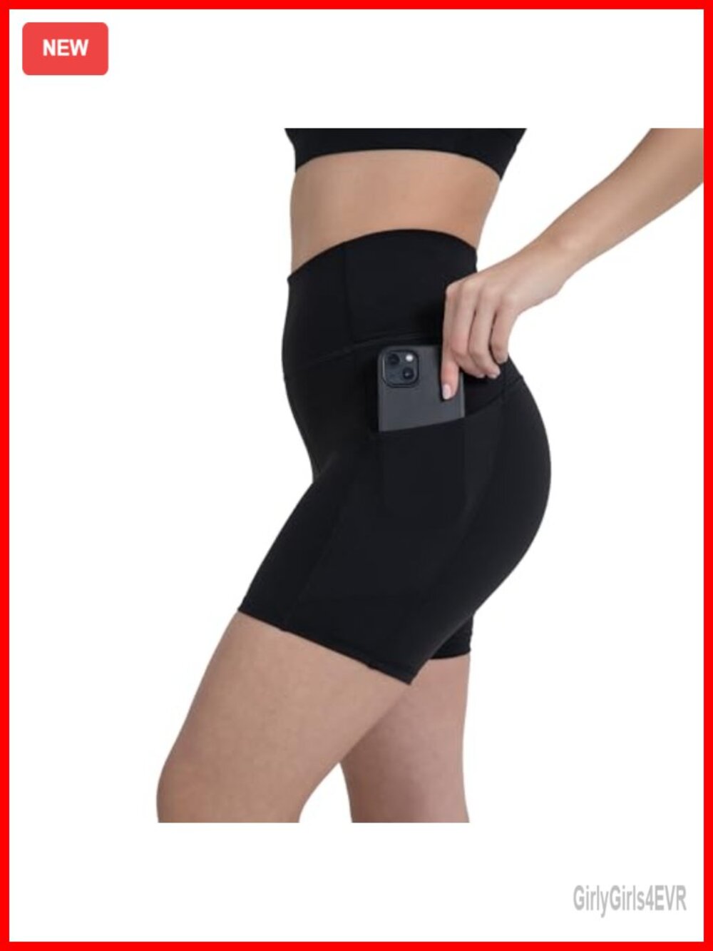 Women's High Waist Tummy Control Biker Shorts with Pockets – Compression